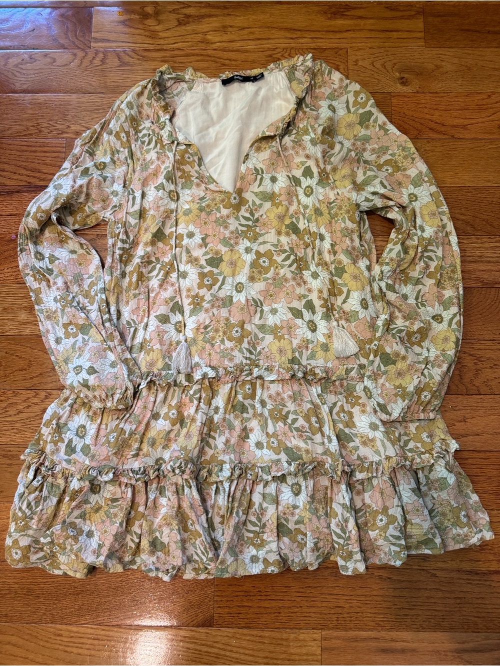 Sportsgirl Black Label Floral Trim Top